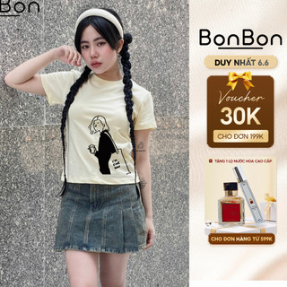 Áo thun BaBy Tee, áo phông nữ ngắn tay, cổ tròn, 100% cotton co giãn 2 chiều BonBon ABBH22