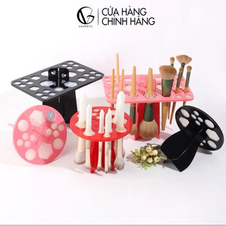 Giá Phơi Cọ Trang Điểm GUVIET Để Bàn, 26 Lỗ Hình Vuông Và 14 Lỗ Hình Tròn Siêu Tiện Lợi, Siêu Đẹp