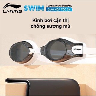 Kính bơi cận thị li-ning độ nét cao tặng kèm nút tai kính bơi lining cận thị