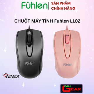 Chuột máy tính có dây Fuhlen L102 Đen / Hồng - Chính Hãng BH 24 tháng
