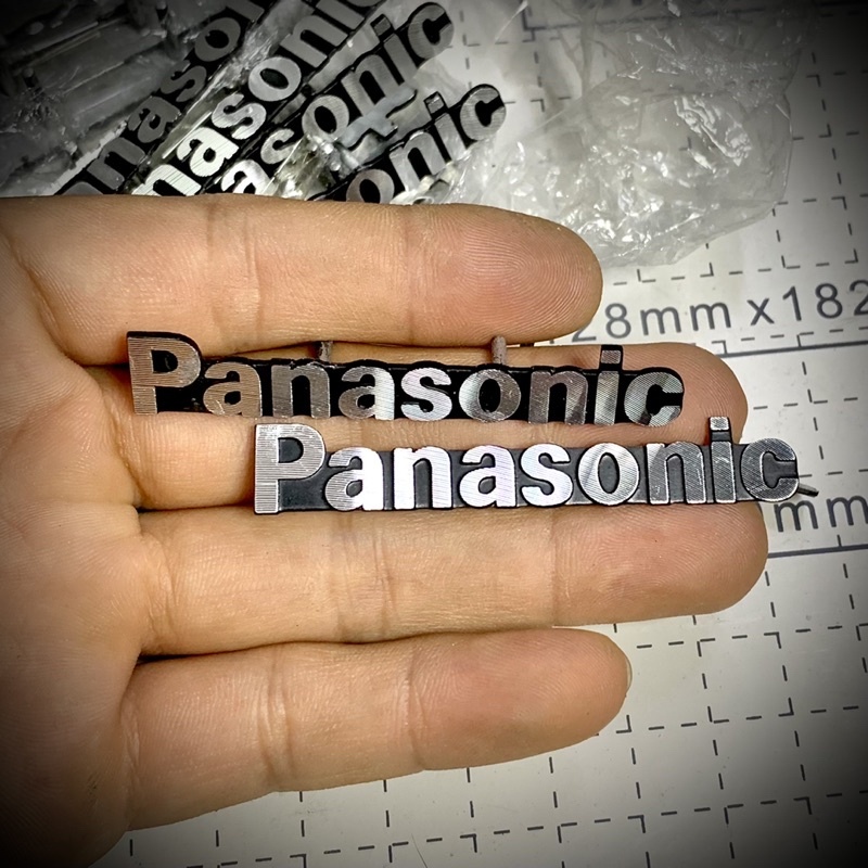 Tem Loa Logo Loa Panasonic Nhôm ( 1 Tem ) Kích thước 6,5cm