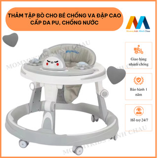 Xe tròn tập đi cao cấp có nhạc và đền bánh xe xoay 360 độ mẫu 2024 điều chỉnh độ cao model 619