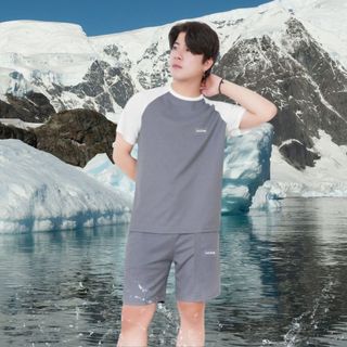Bộ Đồ Nam Gozin Official Cổ Tròn Tay Ngắn, Bộ Thể Thao Nam Chất Liệu Poly Coolmax Thấm Hút Mồ Hôi -JA 10