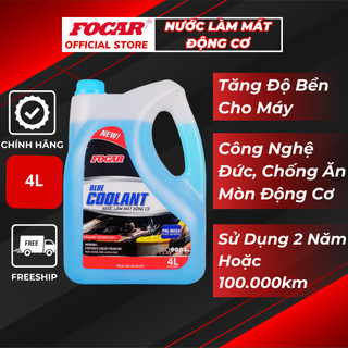 Nước làm mát xe hơi Focar Blue coolant 4L - Nước làm mát màu xanh, nước làm mát động cơ,nước làm mát máy tiêu chuẩn