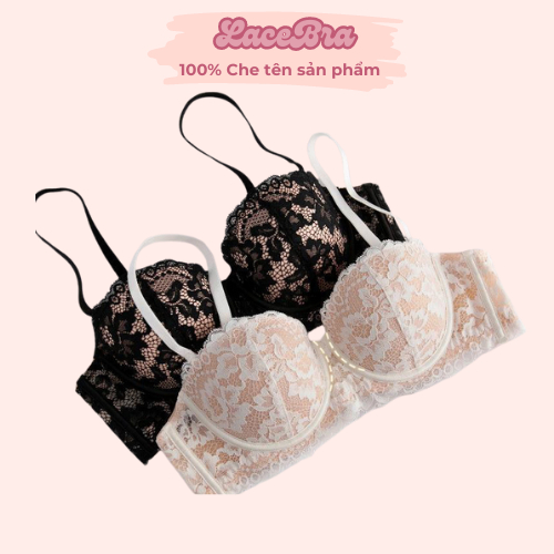 [Hàng Loại 1] Áo bra nữ có gọng mùa hè ren hoa cúc ngang sexy cao cấp Lace Bra nâng ngực LACE48