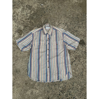 Áo sơ mi  Nam ngắn tay hiệu sọc kẻ size M(71x53)