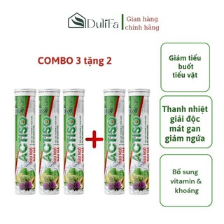 Mua 3 tặng 2 sủi astiso rau má râu ngô dulifa thanh nhiệt mát gan, thải độc, lợi tiểu
