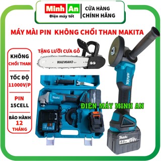 Máy mài pin máy cắt cầm tay dùng pin KHÔNG CHỔI THAN MAKITA 199V pin khủng 15 cell động cơ mạnh mẽ bảo hành 12 tháng