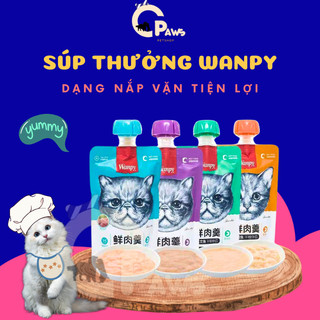 Súp thưởng Wanpy nắp vặn cho mèo - pate Wanpy nắp vặn cho mèo gói 90g