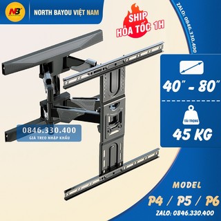 Giá Treo Tivi Góc Xoay North Bayou NB P6 - ErgoTek E68 / E66 - Khung Treo Tivi Đa Năng - Âm Tường [ Cao Cấp Hơn NB P4 ]