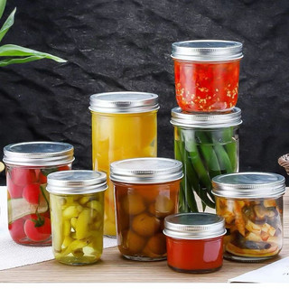 hũ Thủy tinh miệng rộng / hũ thủy tinh nắp nhôm 100ml,200ml,300ml,500ml,làm sữa chua,bánh flan,caramen,đựng sốt,gia vị