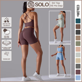 Set Bộ Đồ Tập Gym Yoga Pilates Thể Thao Nữ Áo BRA Kèm Mút Quần Cạp Cao Gen Bụng Thun Dệt Rẻ Đẹp 6632
