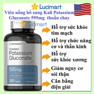 Viên uống bổ sung Kali Potassium Horbaach thuần chay