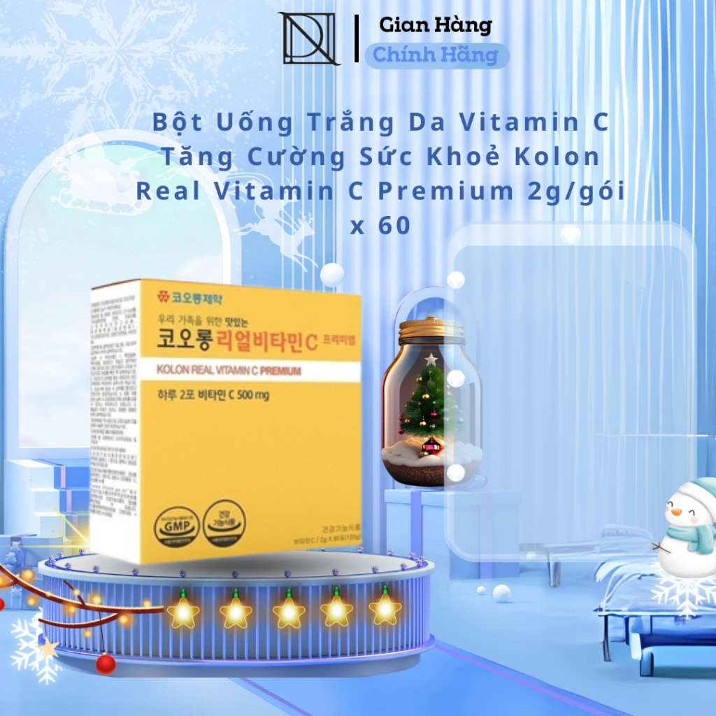 Bột Uống Trắng Da Vitamin C Tăng Cường Sức Khoẻ Kolon Real Vitamin C Premium 2g/gói x 60