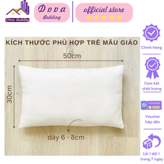 Ruột gối bông gòn cho bé kích thước 30x50cm thoáng mát, chất bông gòn tự nhiên êm mềm mại