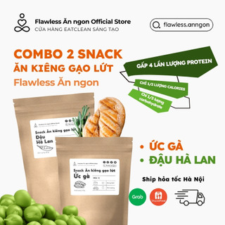 COMBO 2 Snack ăn kiêng Flawless Ăn ngon | Ăn vặt healthy, đồ ăn kiêng eatclean, tăng cơ, giảm mỡ, giảm cân | Flawless