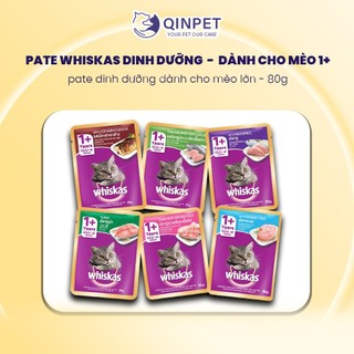 Pate dành cho mèo lớn - WHISKAS 1+ đầy đủ các loại vị