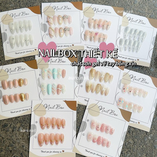 (MUA 5 TẶNG 1) Nailbox thiết kế móng tay giả hàn quốc phù hợp mọi kích cỡ(Có Ảnh Thật)