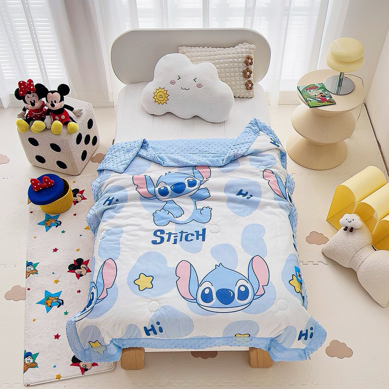 Chăn lụa cho bé Moon Decor, Chăn băng lạnh trẻ em Disney cao cấp mềm mát mùa hè kích thước 1m1-1m5