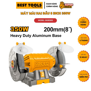 Máy mài hai đá, máy mài đá 2 đầu ingco bg83502 công suất 350w, đường kính đá mài ø 200mm