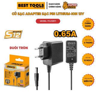Củ sạc adapter sạc pin lithium-ion 12v ingco fcli12071