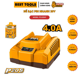 Đế sạc nhanh ingco fcli20411 pin 20v sạc thông minh