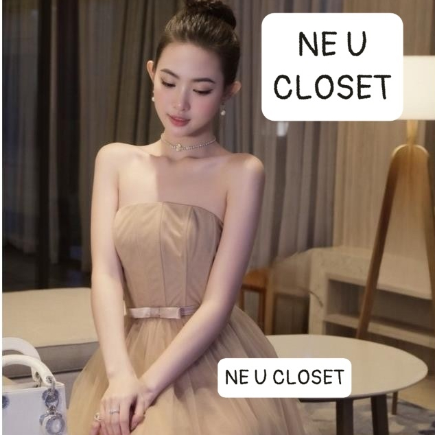 [HÀNG THIẾT KẾ] Váy cúp ngực dáng dài kèm đai đầm cúp dáng dài đầm dự tiệc váy đi đám cưới đầm cup v
