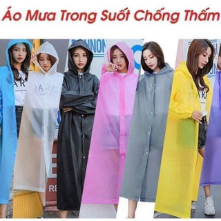 Áo mưa măng tô người lớn màu đen, màu xanh, áo mưa 1 người chất liệu eva chống thấm tiện lợi