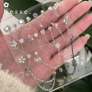 1  chiếc  khuyên tai  xích 2 lỗ jessevn
