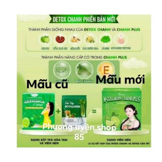 Detox chanh hỗ trợ giảm cân ncollagen hộp 15 viên