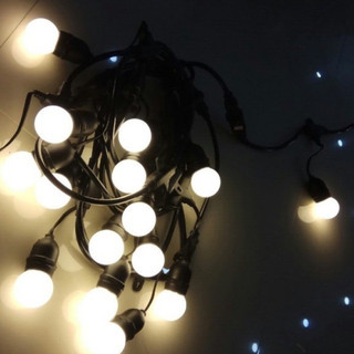 Dây đèn led ngoài trời bóng chanh lắp chuôi e27 ngoài trời sẵn bóng 3w