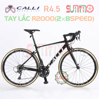 Xe đạp đua nhôm CALLI R4.5 tay lắc R2000(2x8speed) 2025