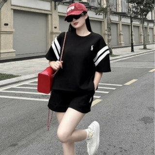 BỘ ĐỒ THÊU NGỰA VIỀN RÓT ĐỎ 2 MÀU, KIỂU DÁNG THỂ THAO MẶC THOẢI MÁI THOÁNG MÁT MÙA HÈ 2024 B15