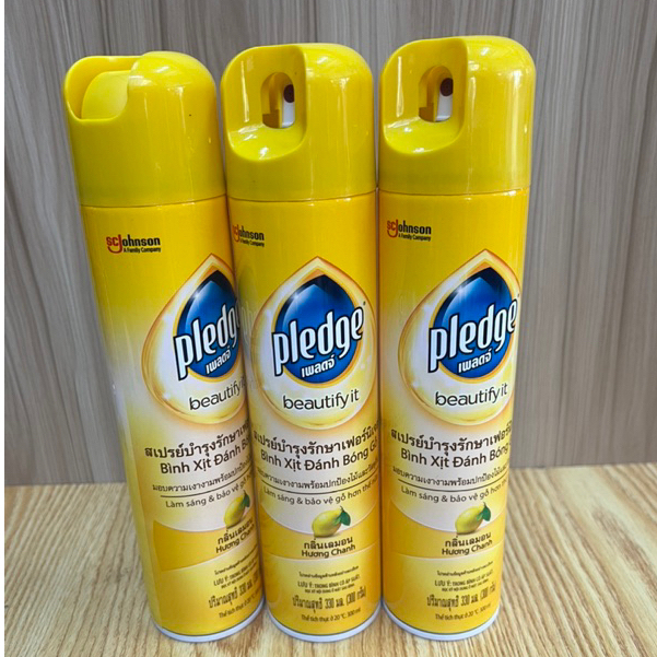 Xịt bóng gỗ Pledge Hương chanh 330ml