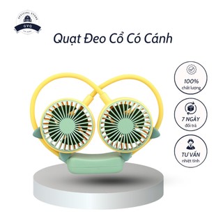 Quạt Đeo Cổ Hình Tai Mèo Xoay 360 Độ Sạc Điện Tiện Lợi Có Thể Gấp Gọn Tiện Dụng GVQ Store