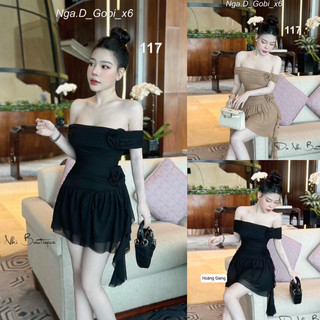 Bigsize Đầm body hack dáng trễ vai hoa 55-95kg