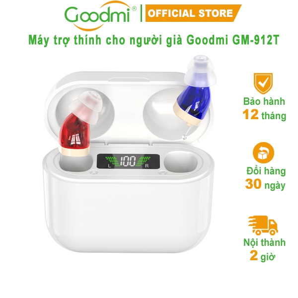 Bộ Máy Trợ Thính 2 Tai Cho Người Già Điếc Nặng Goodmi GM-912T