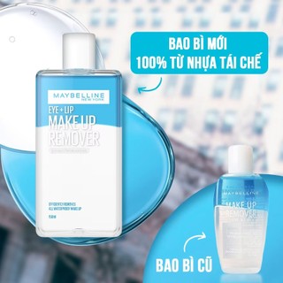 Nước Tẩy Trang Mắt và Môi 2 lớp Maybelline New York Eye & Lip Makeup Remover 150ml