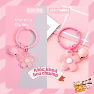 Móc Khóa Cute Trang Trí Bông Hoa và Chuông Xinh Xắn