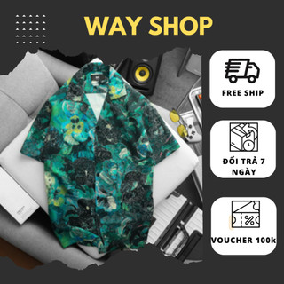 Áo Sơ Mi Lụa Nam, Áo Sơ Mi Nam Cuban Lanta WAY SHOP Chất Lụa Hàn C.Cấp Thoáng Mát Chống Nhăn Form Rộng Thoải Mái