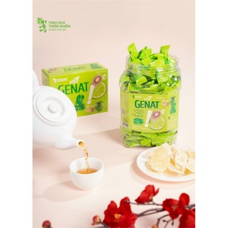 Kẹo ngậm chanh sả Genat (Hủ 300 viên) giúp giảm ho, giảm đờm, đau rát họng, khản tiếng,