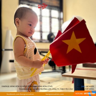 Cờ tổ quốc kèm cán, cờ Việt Nam COMBO 50 Chiếc