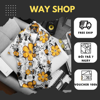 Áo Sơ mi nam đi biển Foyer WAY SHOP chất liệu lụa mềm mịn, thoáng mát
