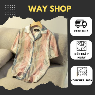 Áo Sơ Mi Lụa Nam, Áo Sơ Mi Nam Lụa Finas WAY SHOP Thiết Kế Màu Sang Chảnh Chất Liệu Vải Thoáng Mát Phù Hợp Đi Biển