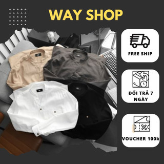 Áo Đũi Nam Dài Tay, Áo Đũi Dài Tay WAY SHOP Thoáng Mát Form Dáng Rộng Rãi Chất Liệu Mềm Mịn Phù Hợp Đi Làm Đi Chơi