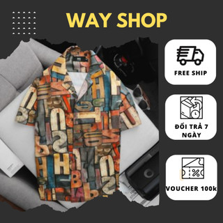 Sơ Mi Cuban Lụa Hàn Wood WAY SHOP Chất liệu lụa mềm mịn, thoáng mát. Form fit người đứng dáng cực đẹp