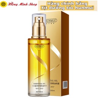 Xịt Dưỡng Tóc HUNMUI Chiết Xuất Dầu Oliu-Jojoba-Bơ-Vitamin E Dưỡng Tóc Mềm Mượt Chuyên Sâu 80ml