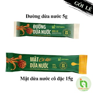 Gói lẻ - đường dừa nước, mật dừa nước cô đặc hữu cơ vietnipa