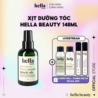 Xịt dưỡng tóc bưởi mật ong phục hồi tóc hư tổn dưỡng tóc mềm mượt không bết tóc Hella Beauty 148ml