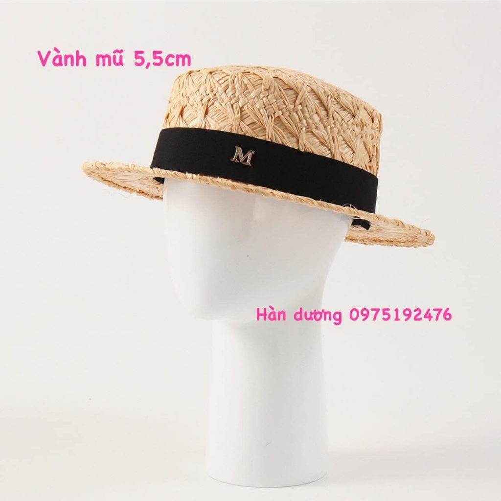 mũ cói M vành 6cm